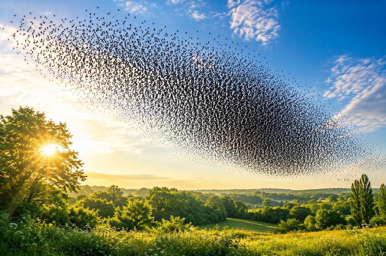 Starling Murmuration Work Place Wellbeing Jacqui Collins Wellness